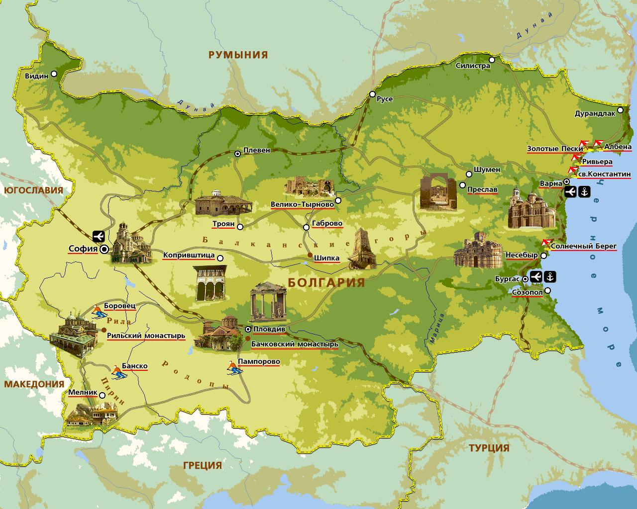 Карта болгарии гугл